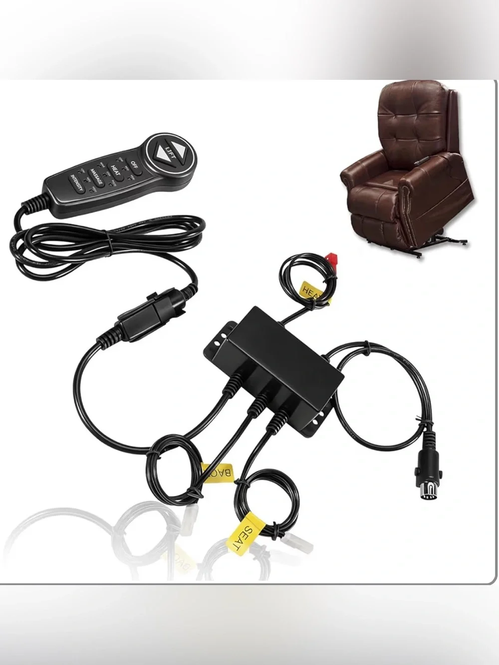 MLSK55- A1 Lift Chair Prong Hand Control Remote w/ USB 6 Function